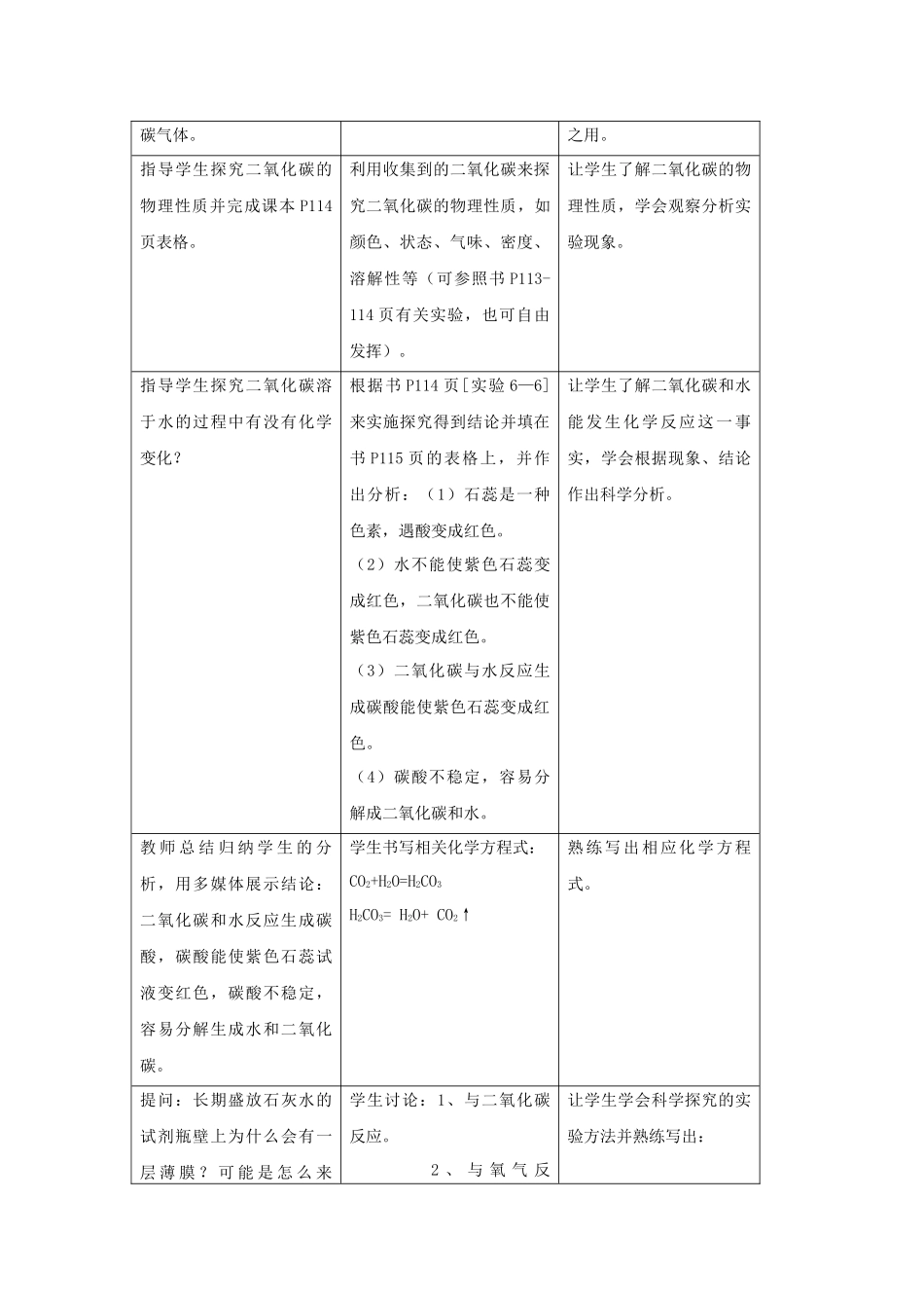 二氧化碳教学设计_第2页