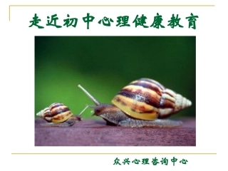 走近初中心理健康教育-公共课课件