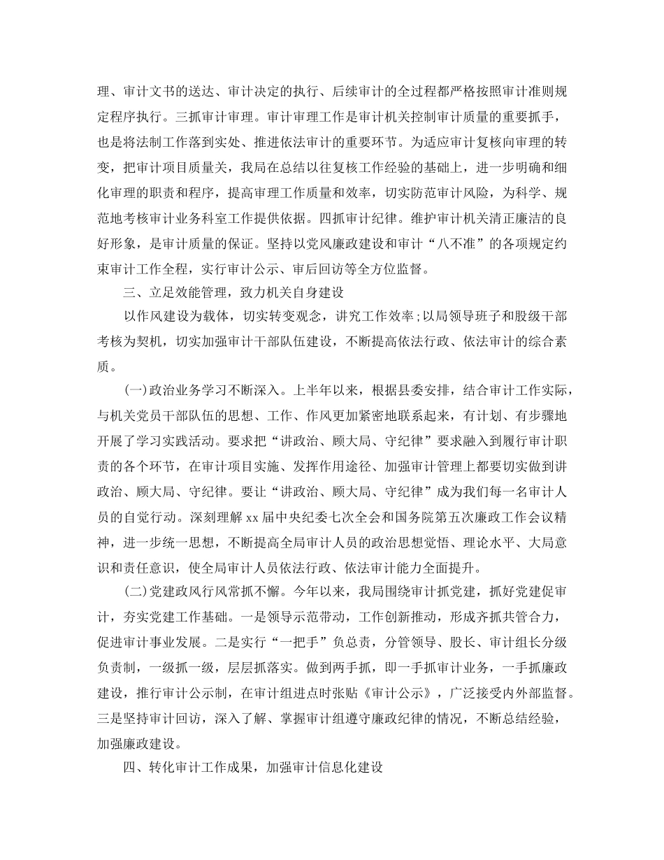 市审计局工作总结范文精选2020 _第3页