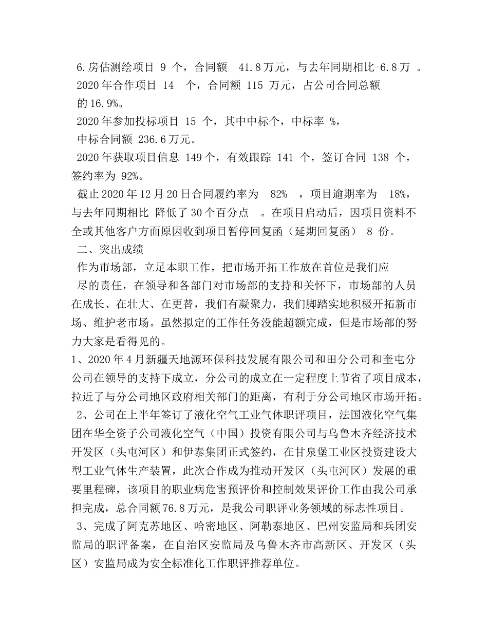 市场部工作总结 _第2页