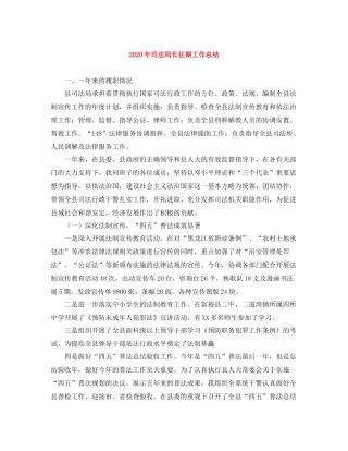2020年司法局长任期工作总结