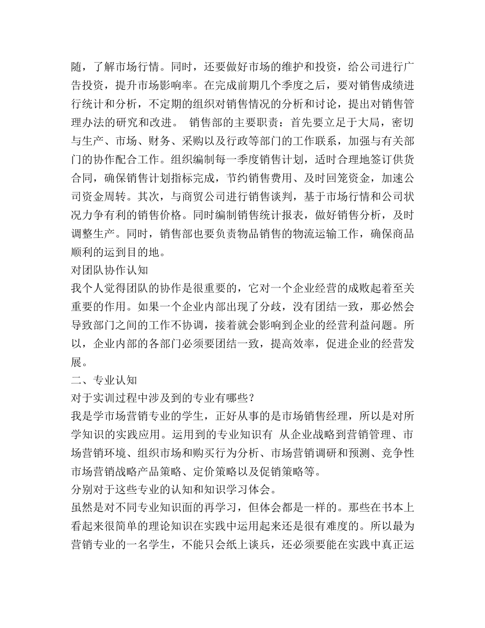 市场营销经理个人总结报告 _第2页