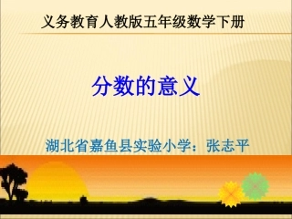 张志平数学分数的意义