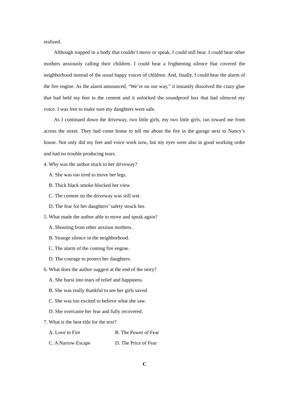 湖南省怀化市沅陵县第一中学2021届高三上学期第一次月考英语试卷（Word版含答案无听力文字和音频材料）_第3页