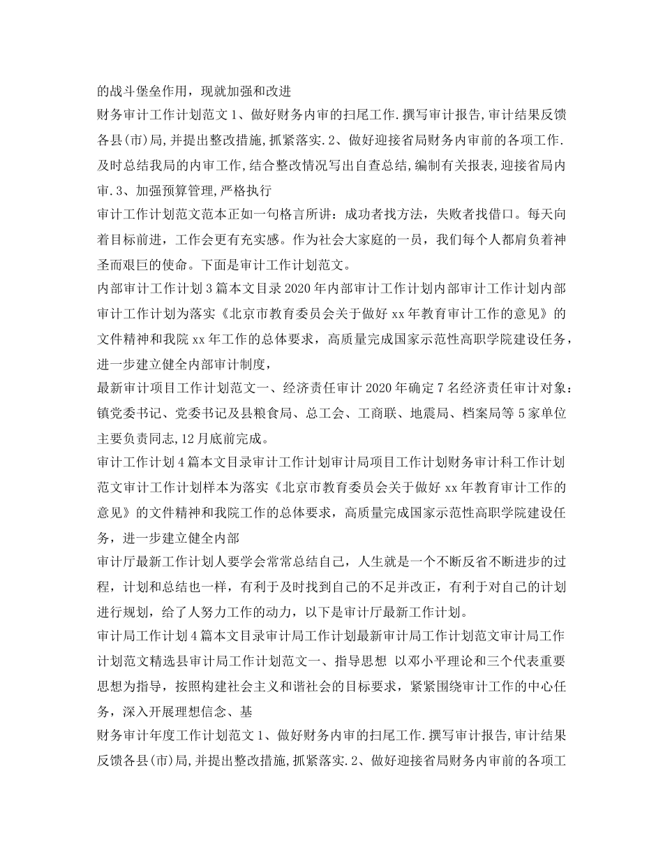 审计工作计划汇总 _第2页