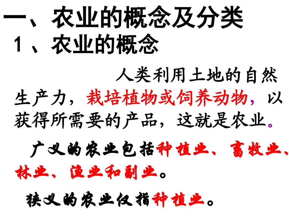 人教版地理必修二第三章农业地域的形成与发展本章复习课件（共87张PPT）_第1页