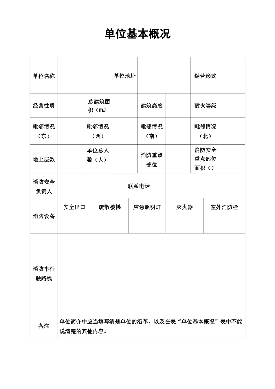 消防安全单位基本概况_第3页