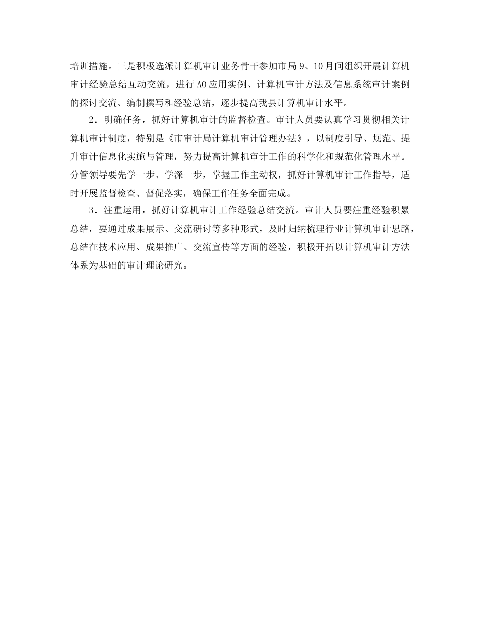 审计局计算机审计工作计划范文 _第3页