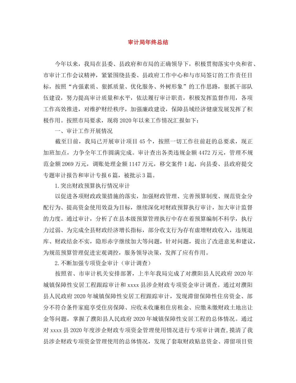 审计局年终总结 _第1页