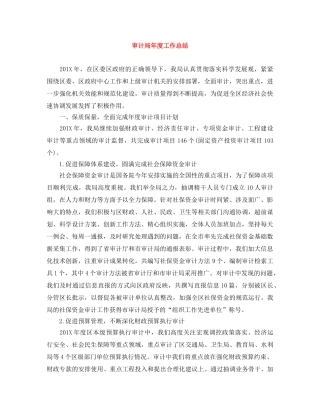 审计局年度工作总结 
