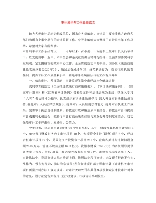 审计局半年工作总结范文 