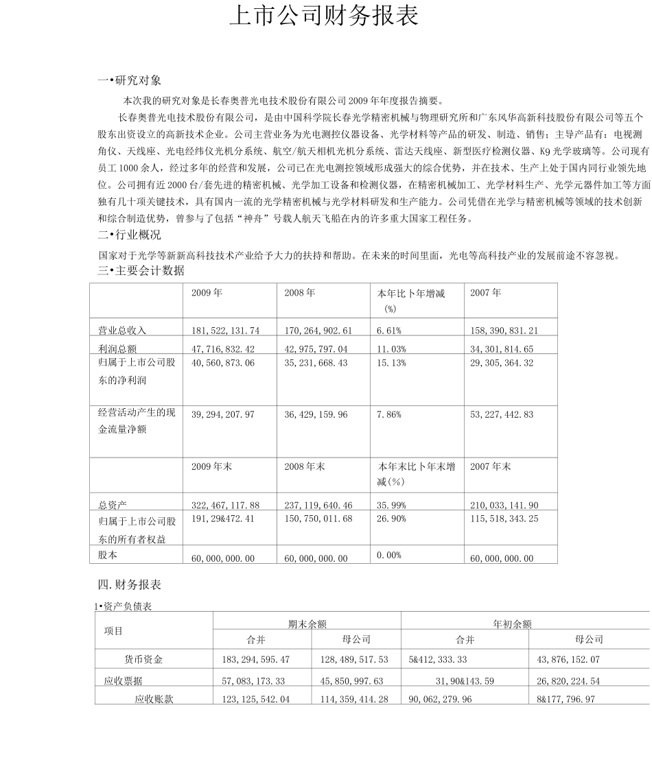 上市公司财务报表_第1页