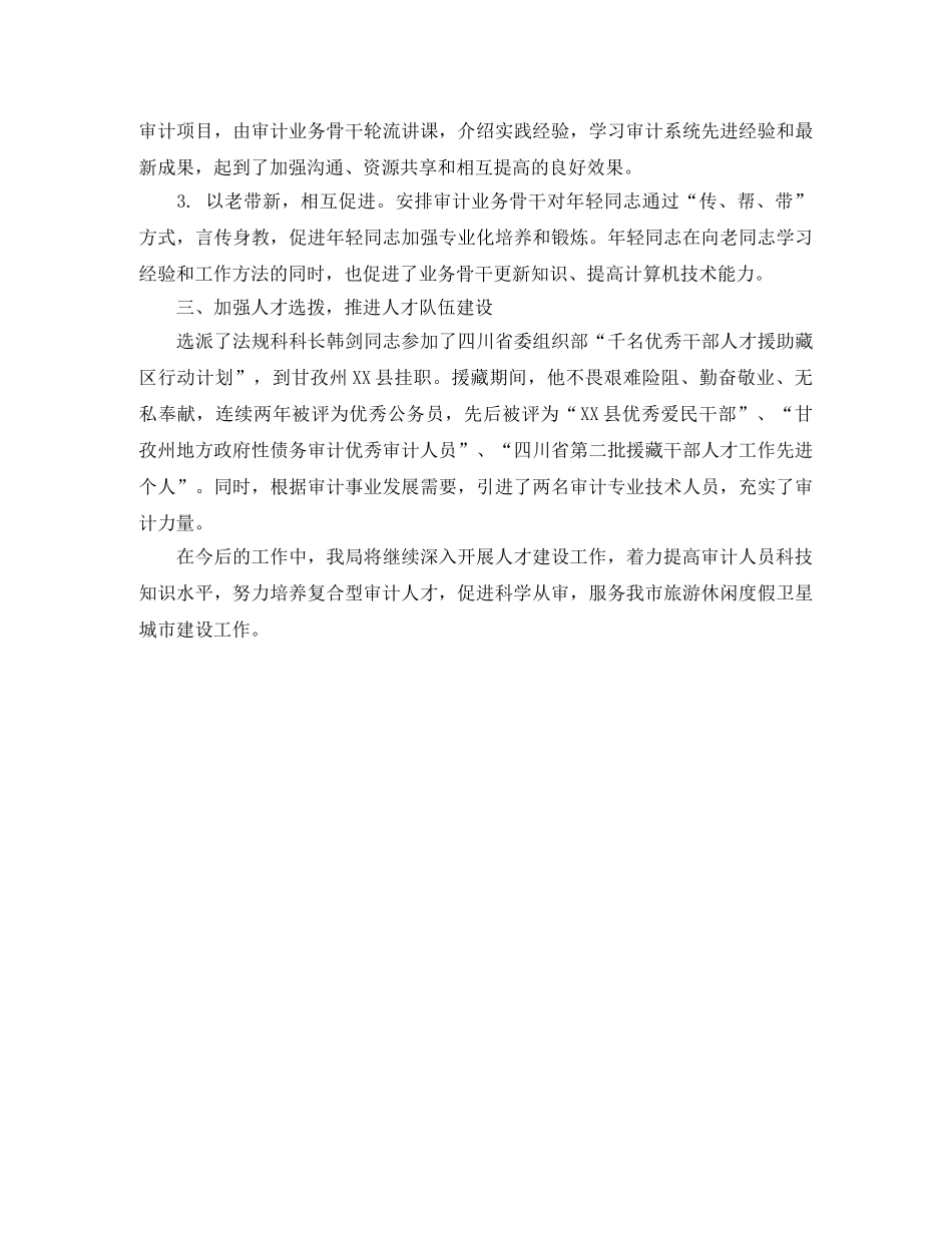 审计局人才工作总结 _第2页