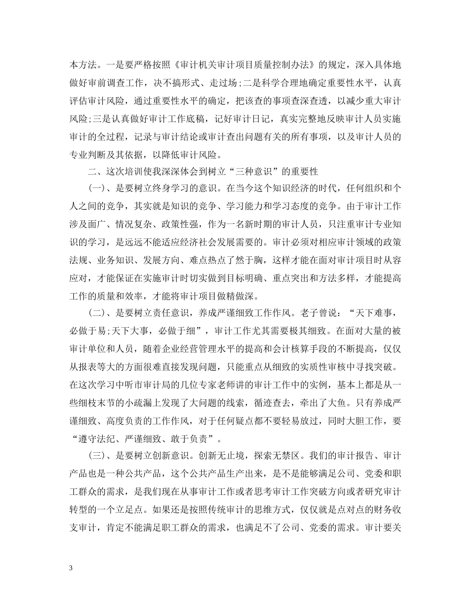 审计培训学习总结3篇 _第3页