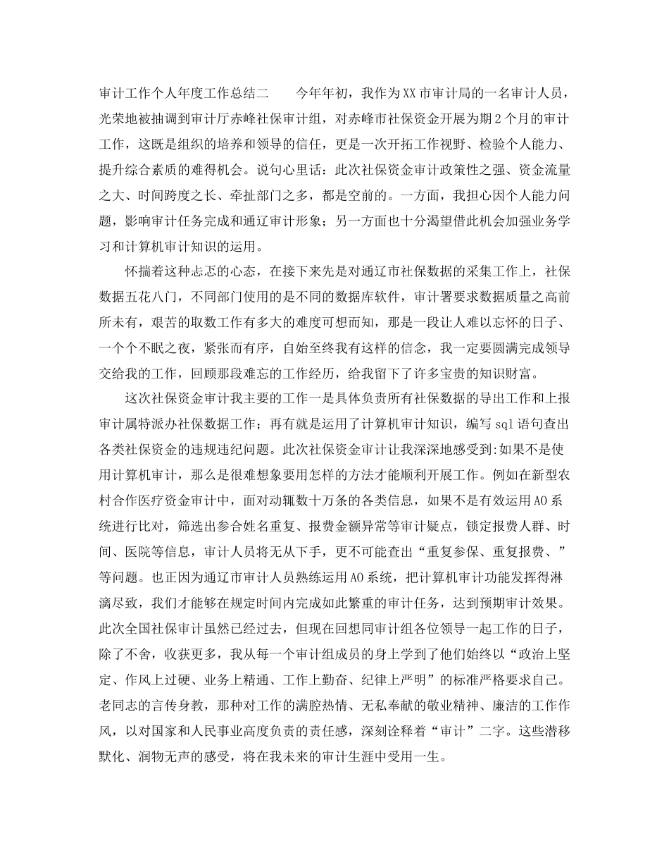 审计工作个人年度工作总结_第3页