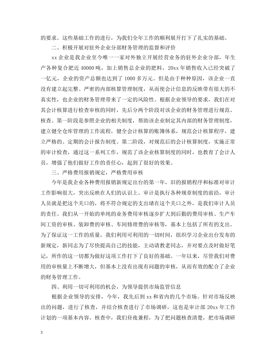 审计员工工作总结模板 _第3页