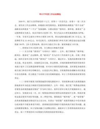 审计厅年度工作总结精选 