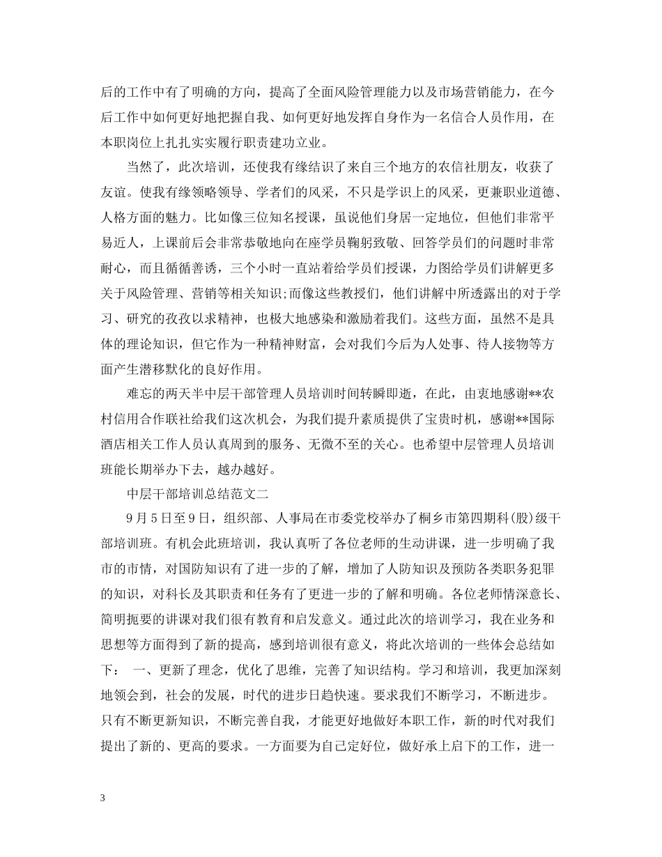 中层干部培训总结_第3页