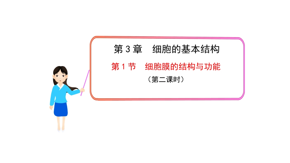 第二课时：细胞膜的结构与功能_第3页