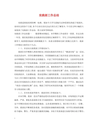 实践部工作总结 