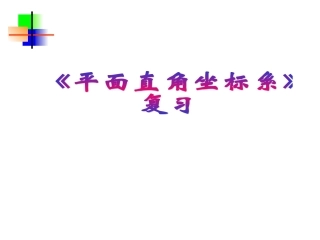 平面直角坐标系复习 (2)