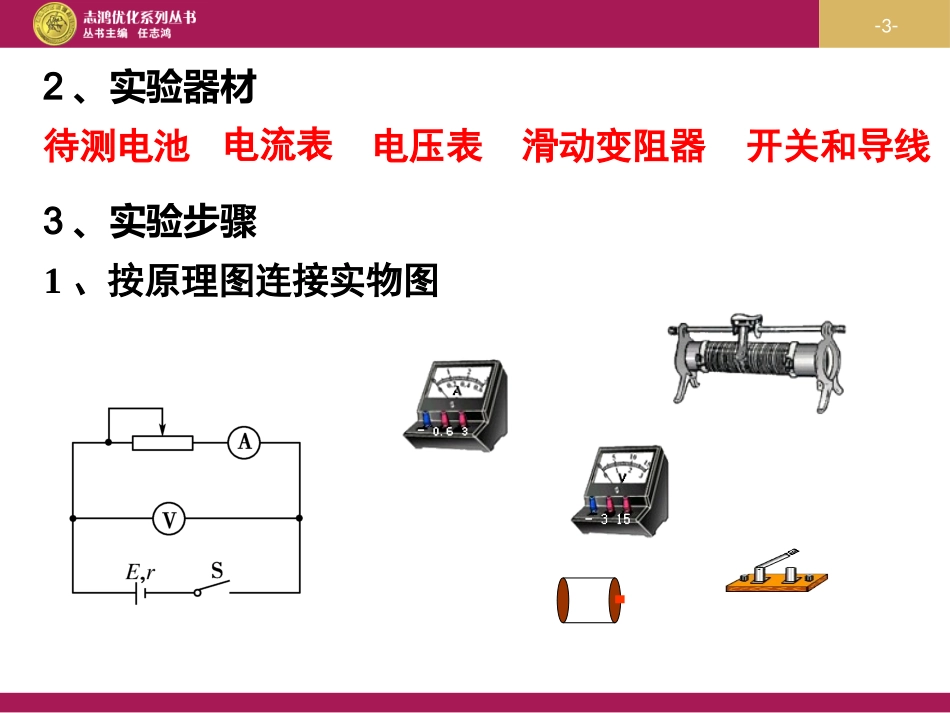 实验：测定电池的电动势和内阻（）_第3页