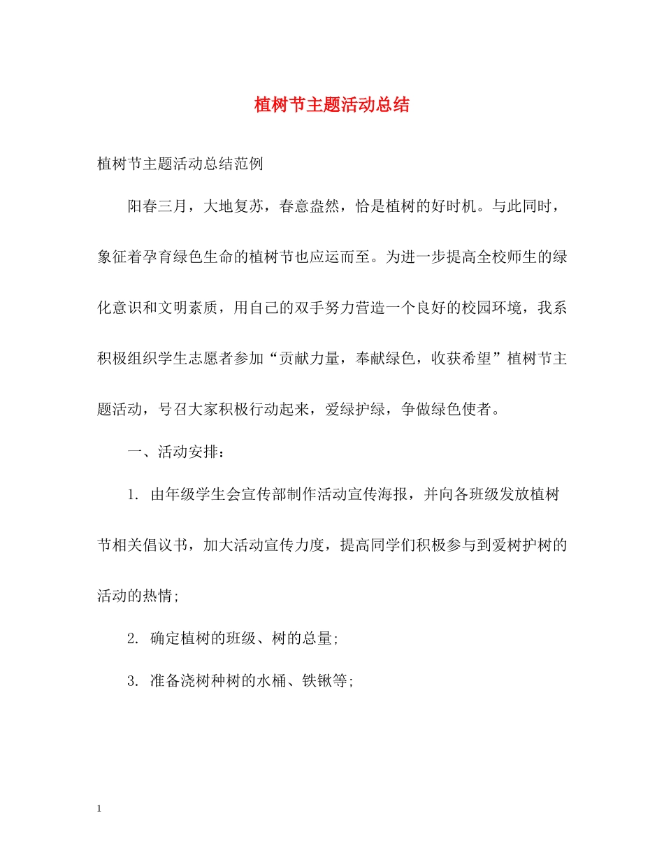 植树节主题活动总结2_第1页