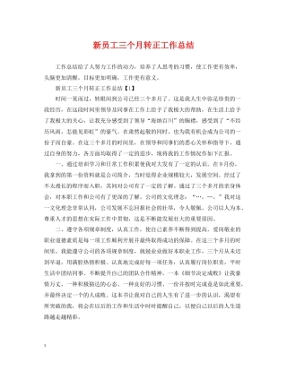 新员工三个月转正工作总结2