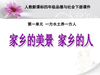 四年级品德下册《家乡的美景家乡的人》人教版课件1