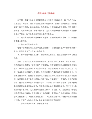 小学少先队工作总结2