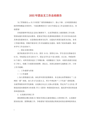 团总支工作总结报告