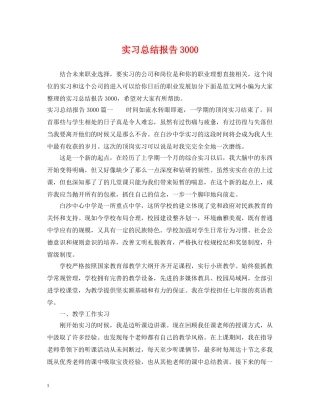 实习总结报告3000 