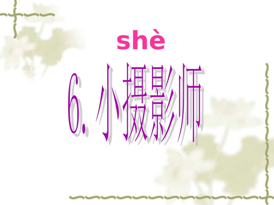 三年级上册第二单元第一课《小摄影师课件》_第1页