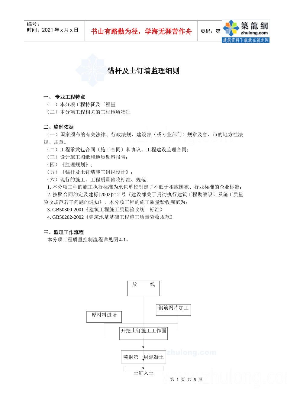 锚杆及土钉墙监理质量控制措施(详细)_第1页