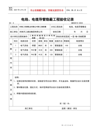 电线、电缆导管隐蔽(1)