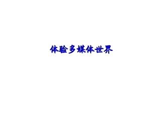 体验多媒体技术
