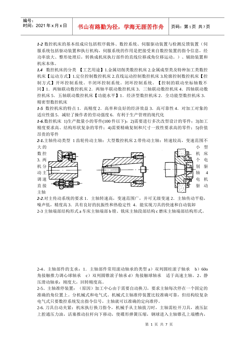 数控机床复习提纲答案_第1页