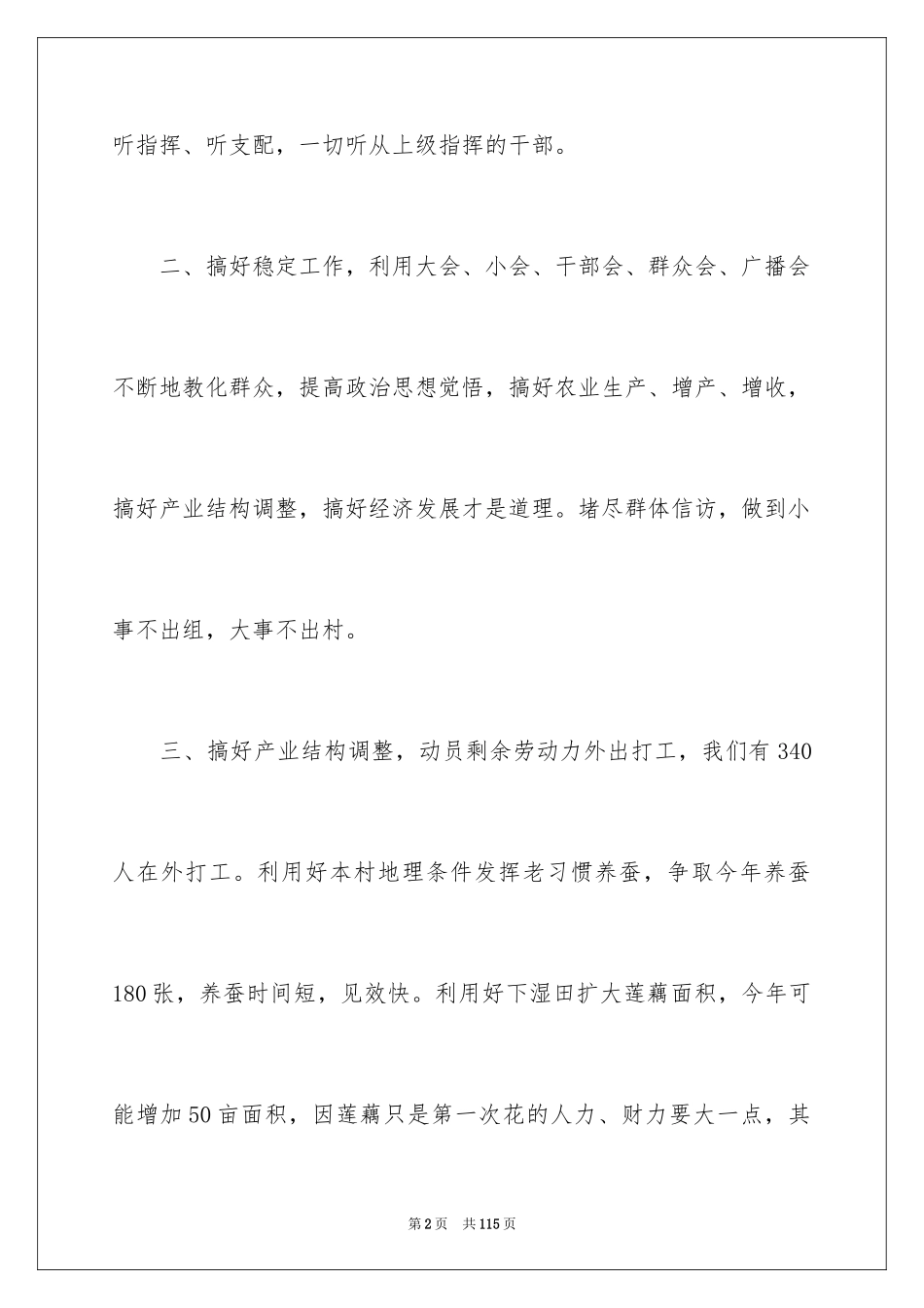 2024乡镇政府工作计划_第2页