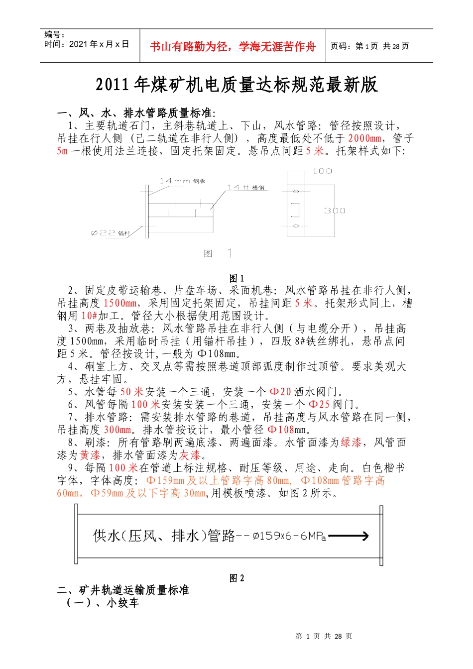 XXXX年煤矿机电质量达标规范最新版_第1页