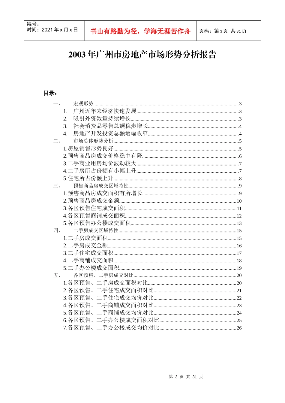 现代房地产市场形势分析报告_第3页