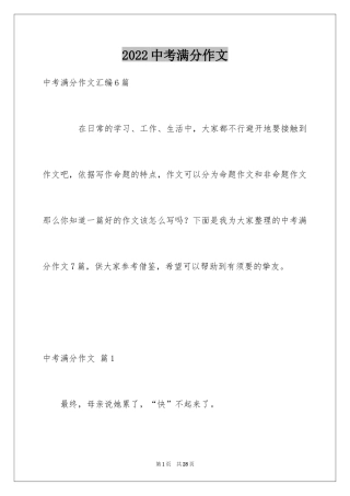 2024中考满分作文_385