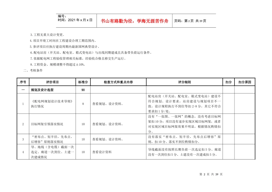 国网福建省电力有限公司配电网优质工程评价标准(试行)(发文稿)_第2页
