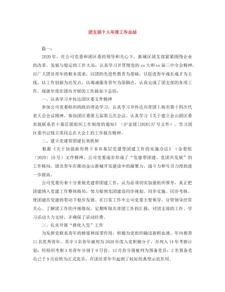 团支部个人年度工作总结 