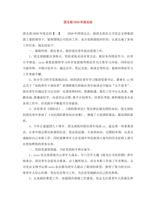 团支部2020年度总结 