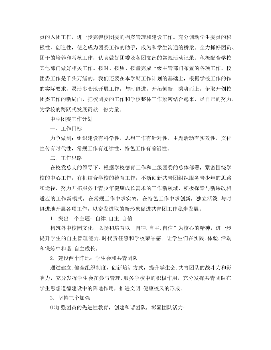 团委工作计划2020【三篇】 _第3页