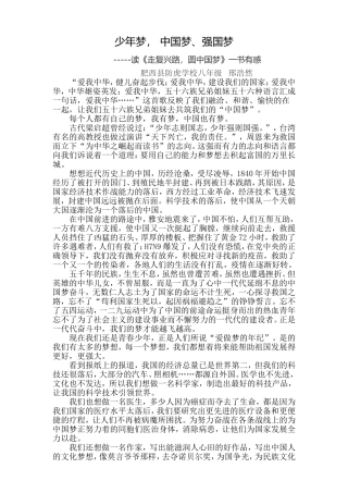 读《走复兴路，圆中国梦》一书有感