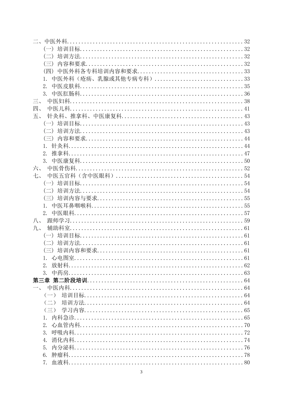 浙江省中医住院医师规范化培训大纲_第3页