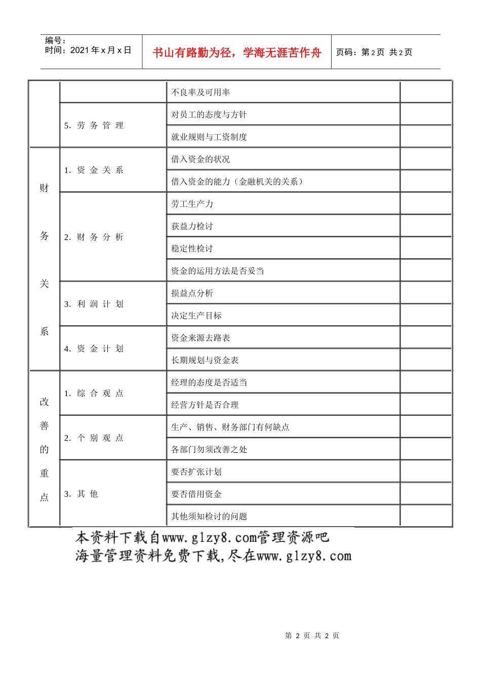 综合管理调查表2_第2页