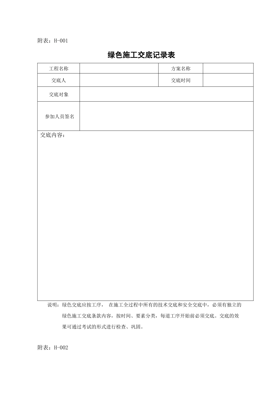 建筑业绿色施工管理过程检查记录用表(空白表)2022年_第1页