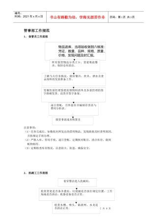 管事部工作规范